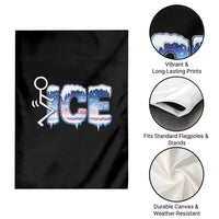 Fck Ice Garden Flag Sarcastic Immigration Protest