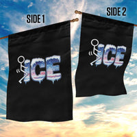 Fck Ice Garden Flag Sarcastic Immigration Protest