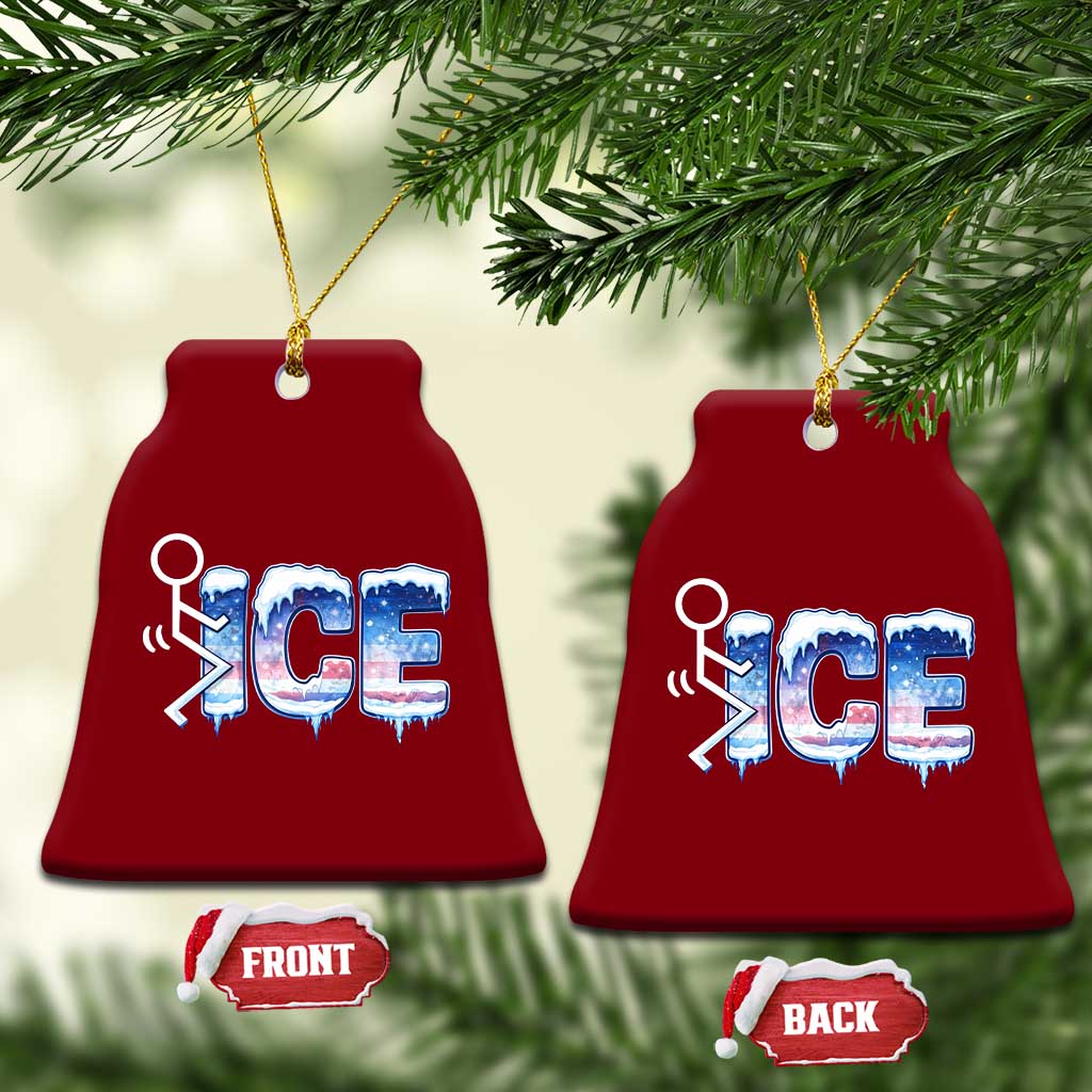 Fck Ice Ceramic Ornament Sarcastic Immigration Protest