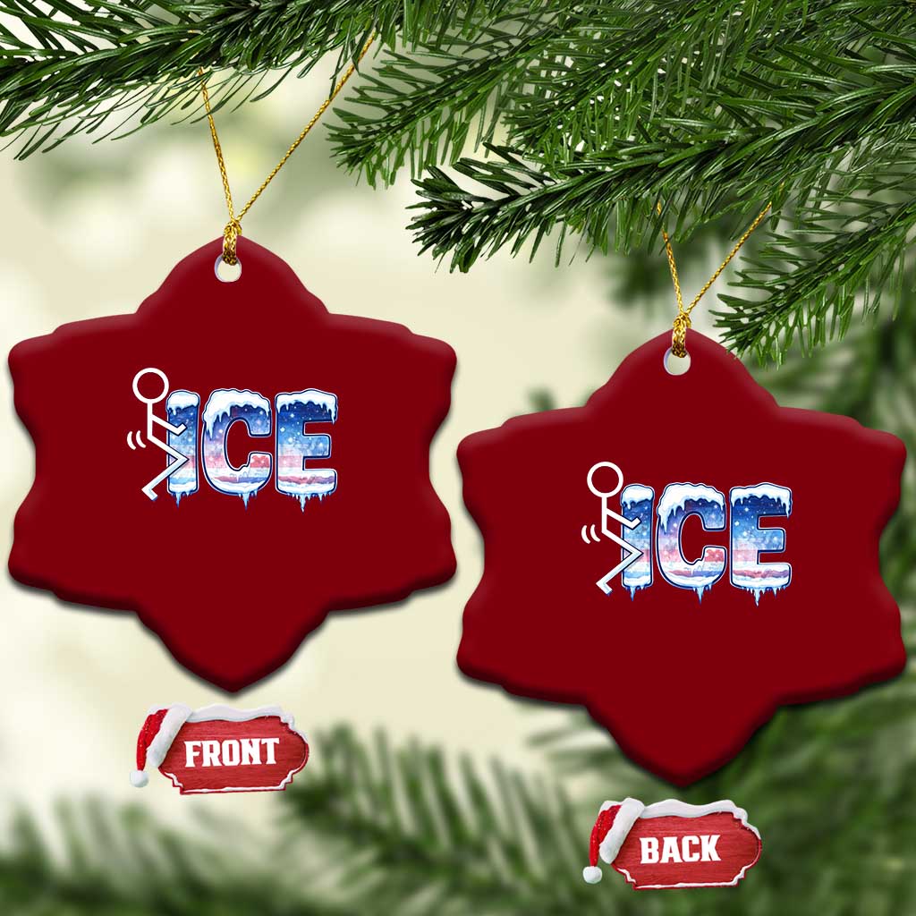 Fck Ice Ceramic Ornament Sarcastic Immigration Protest