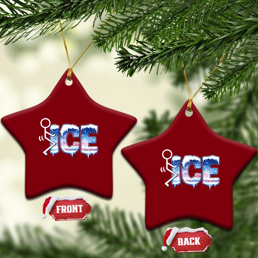 Fck Ice Ceramic Ornament Sarcastic Immigration Protest