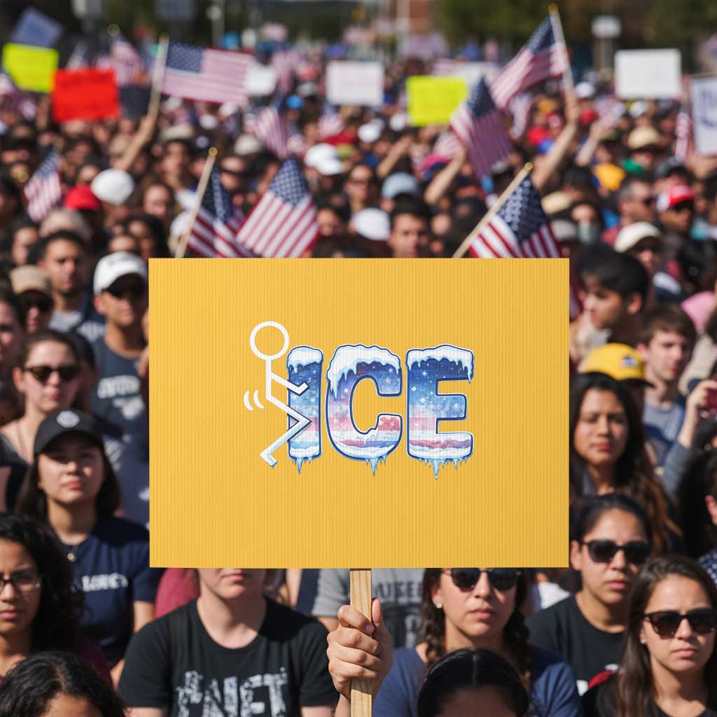 Fck Ice Protest Sign Sarcastic Immigration Protest