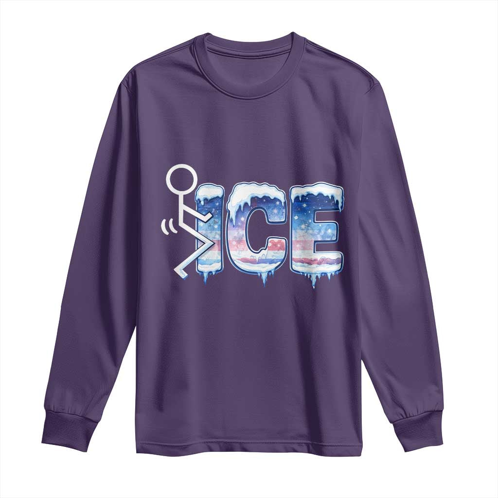 Fck Ice Long Sleeve Shirt Sarcastic Immigration Protest