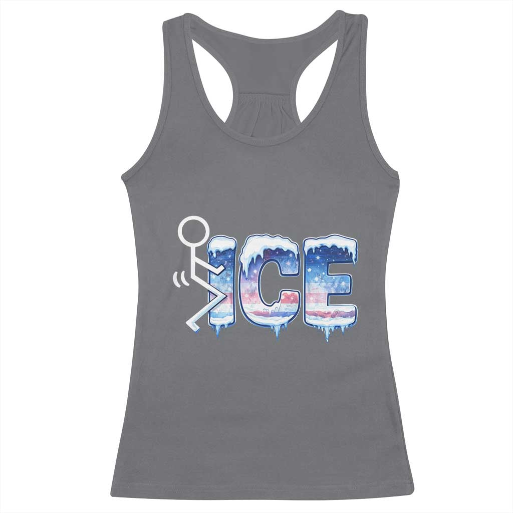 Fck Ice Racerback Tank Top Sarcastic Immigration Protest