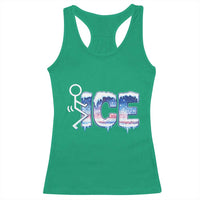 Fck Ice Racerback Tank Top Sarcastic Immigration Protest