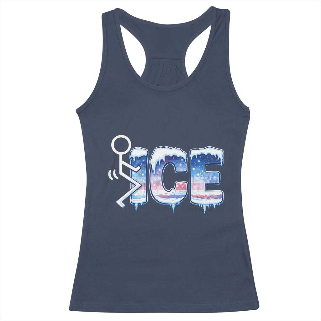 Fck Ice Racerback Tank Top Sarcastic Immigration Protest