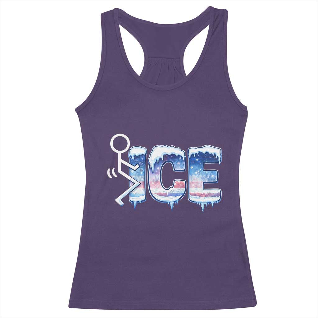 Fck Ice Racerback Tank Top Sarcastic Immigration Protest