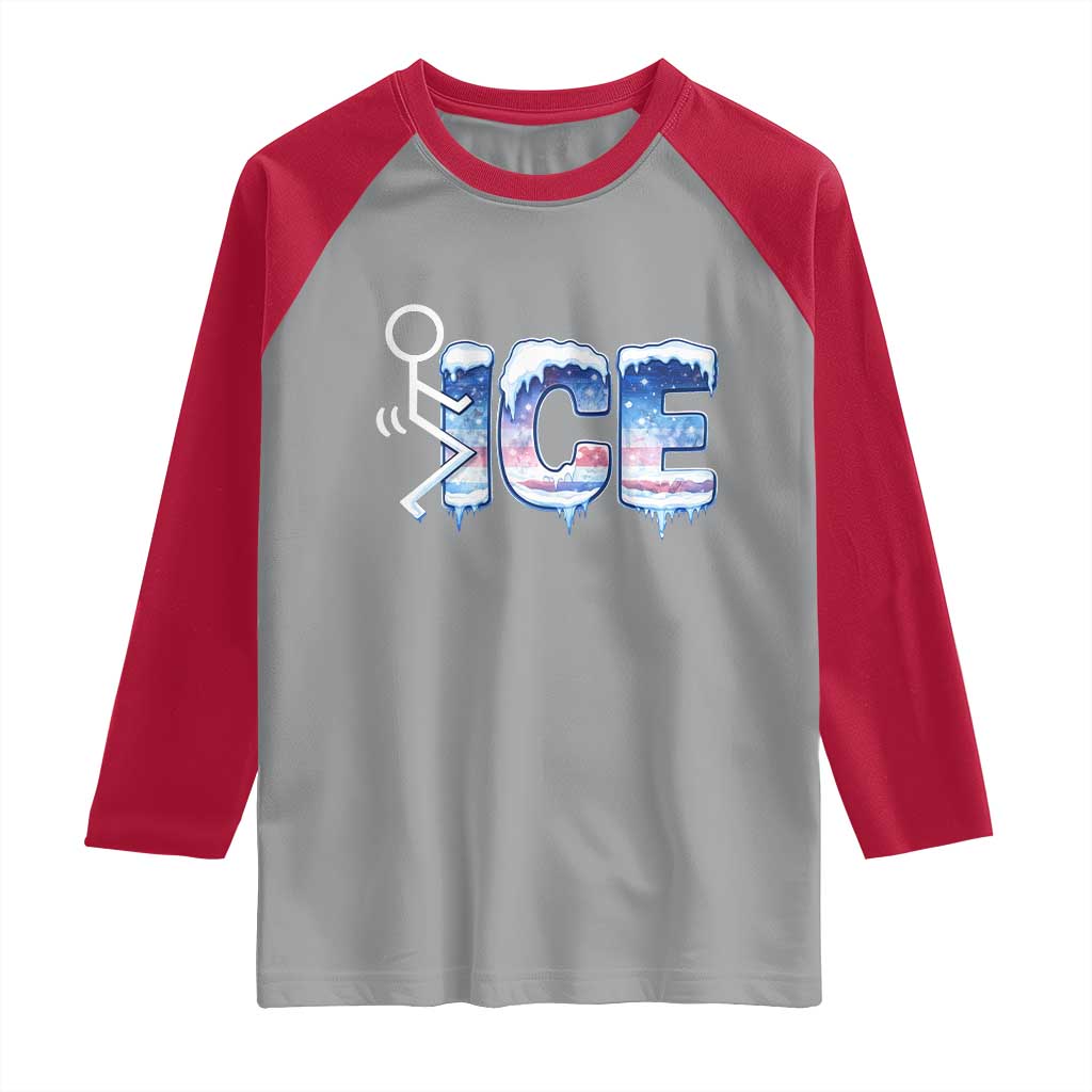 Fck Ice Raglan Shirt Sarcastic Immigration Protest