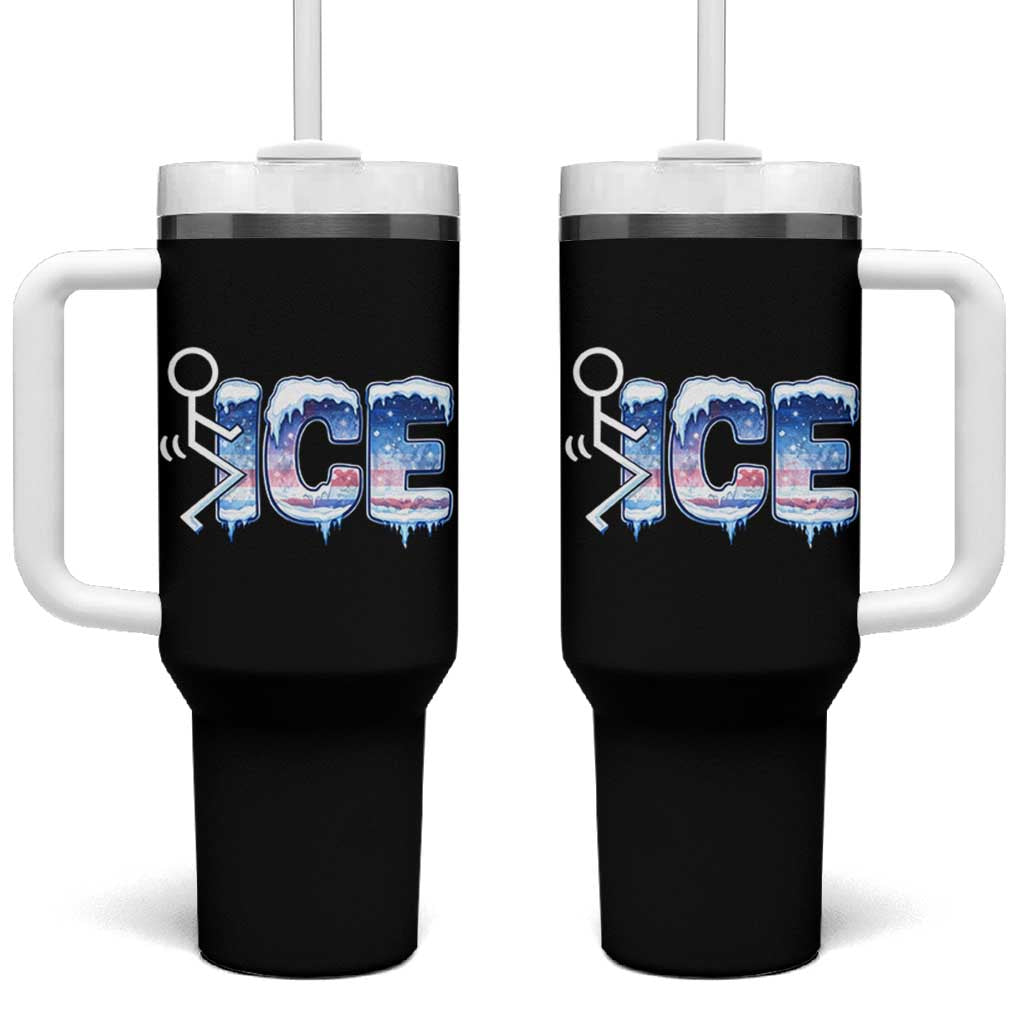 Fck Ice Tumbler With Handle Sarcastic Immigration Protest