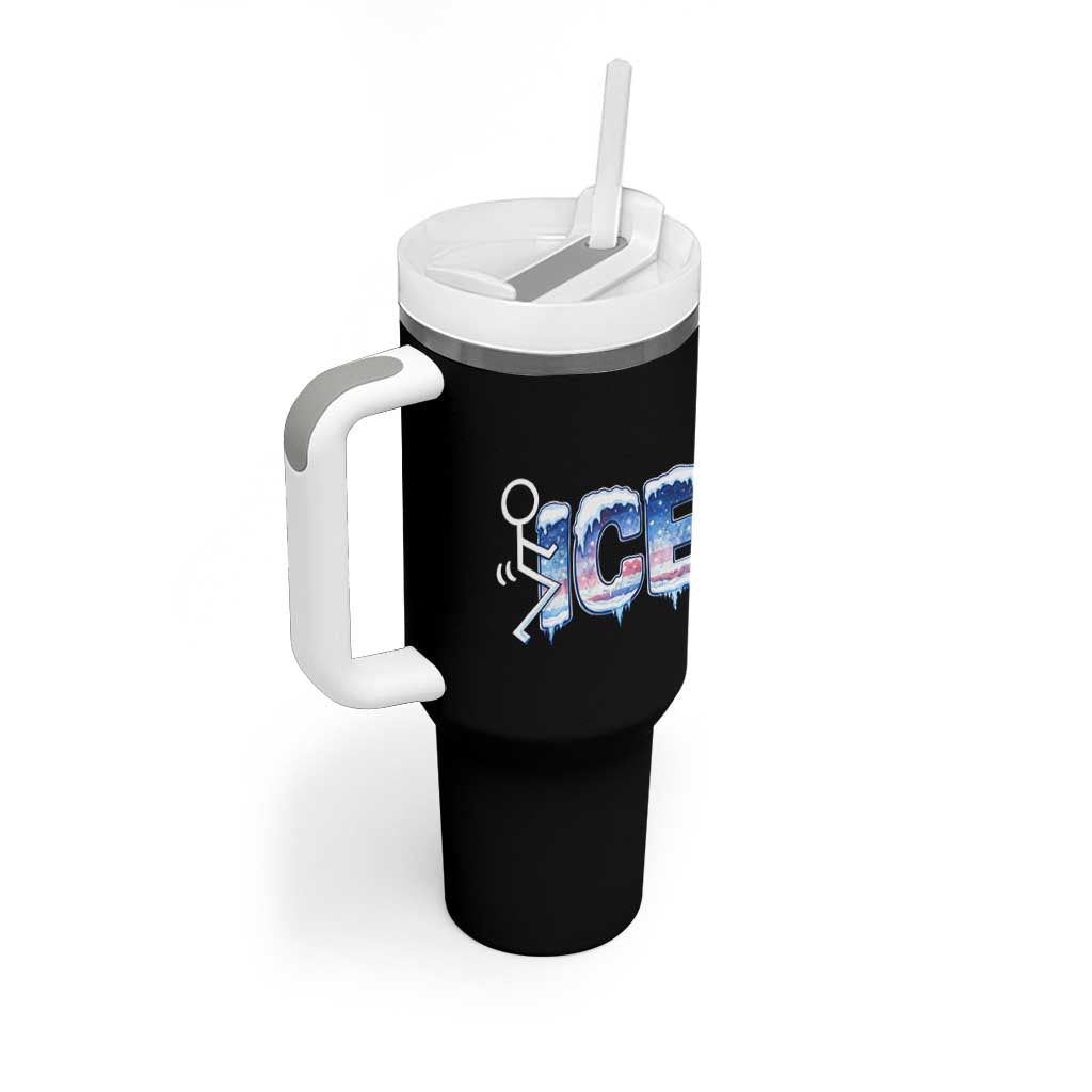 Fck Ice Tumbler With Handle Sarcastic Immigration Protest