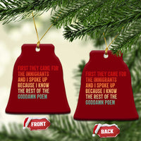 First They Came For The Immigrants Ceramic Ornament Retro Human Rights Protest