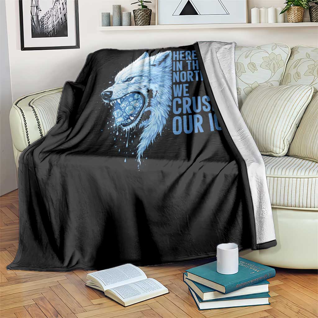 Crush Ice Throw Blanket Wolf Human Rights Protest