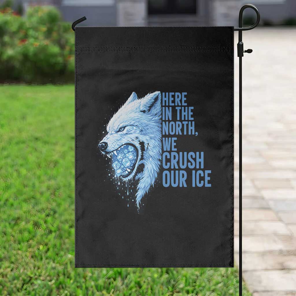 Crush Ice Garden Flag Wolf Human Rights Protest