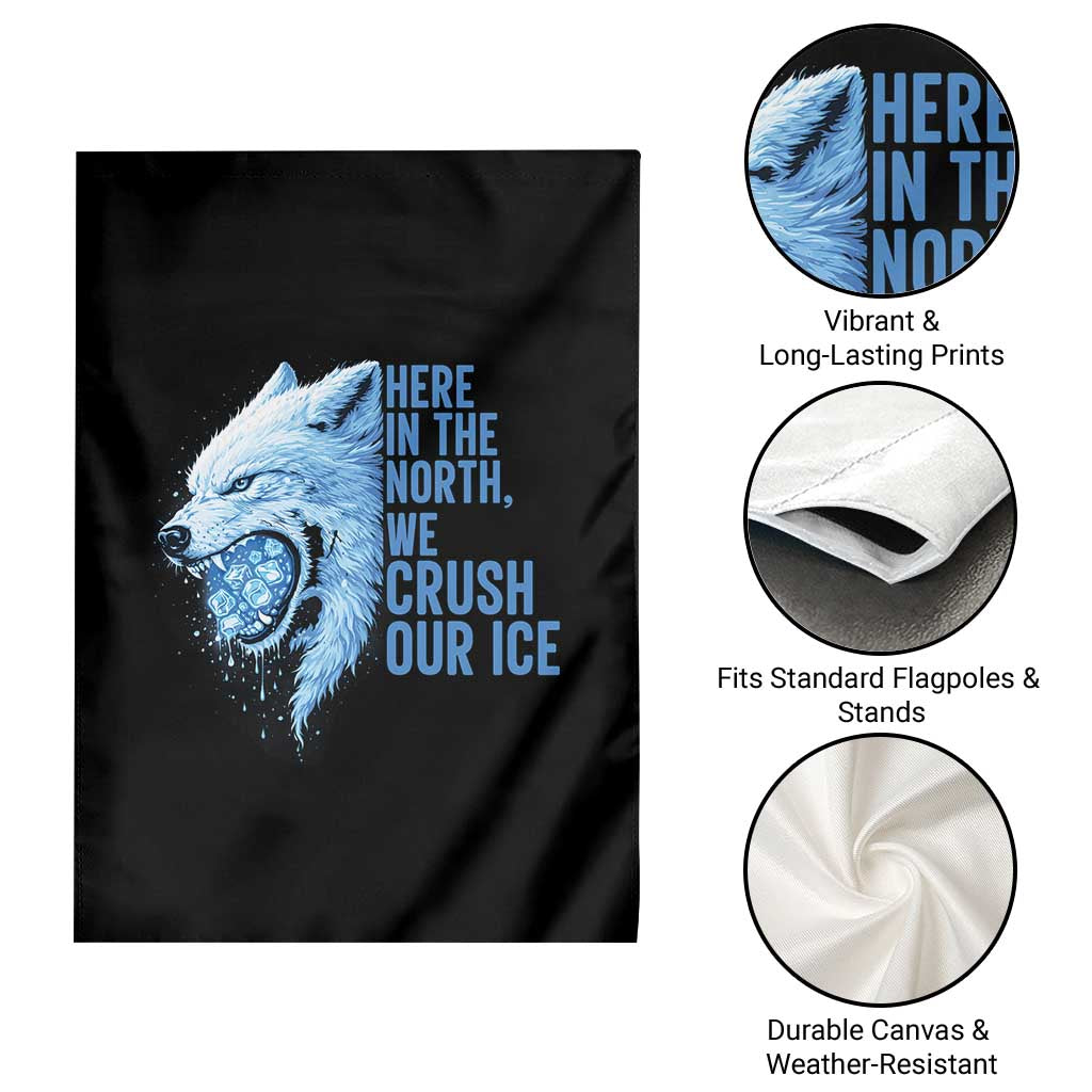 Crush Ice Garden Flag Wolf Human Rights Protest