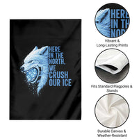 Crush Ice Garden Flag Wolf Human Rights Protest