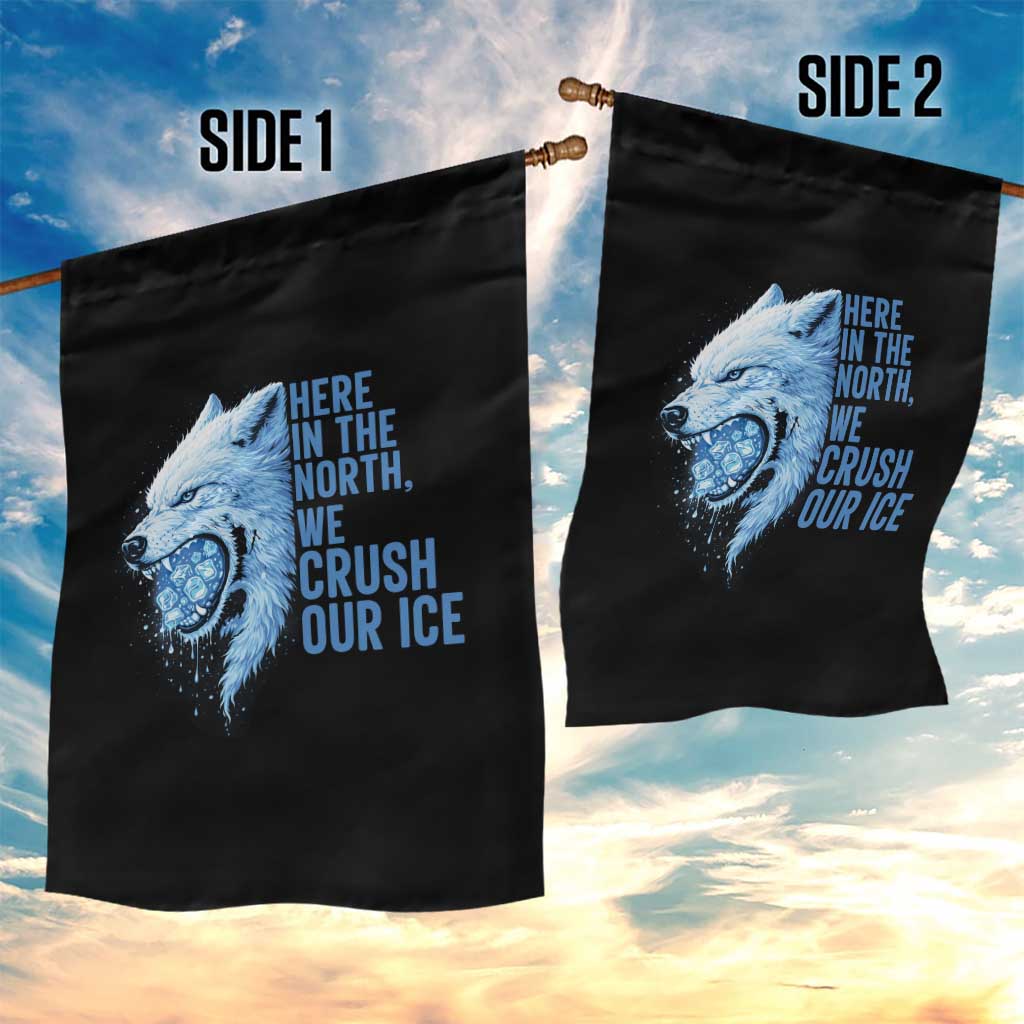Crush Ice Garden Flag Wolf Human Rights Protest
