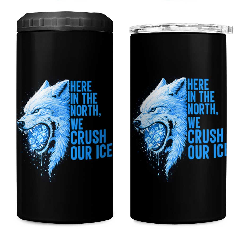 Crush Ice 4 in 1 Can Cooler Tumbler Wolf Human Rights Protest