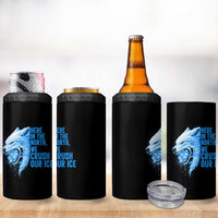 Crush Ice 4 in 1 Can Cooler Tumbler Wolf Human Rights Protest