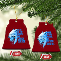 Crush Ice Ceramic Ornament Wolf Human Rights Protest