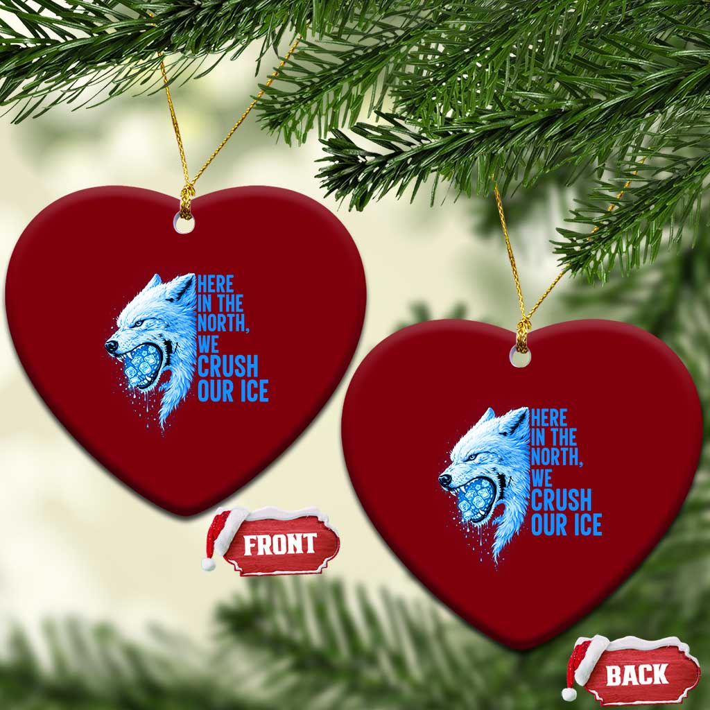 Crush Ice Ceramic Ornament Wolf Human Rights Protest