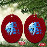 Crush Ice Ceramic Ornament Wolf Human Rights Protest