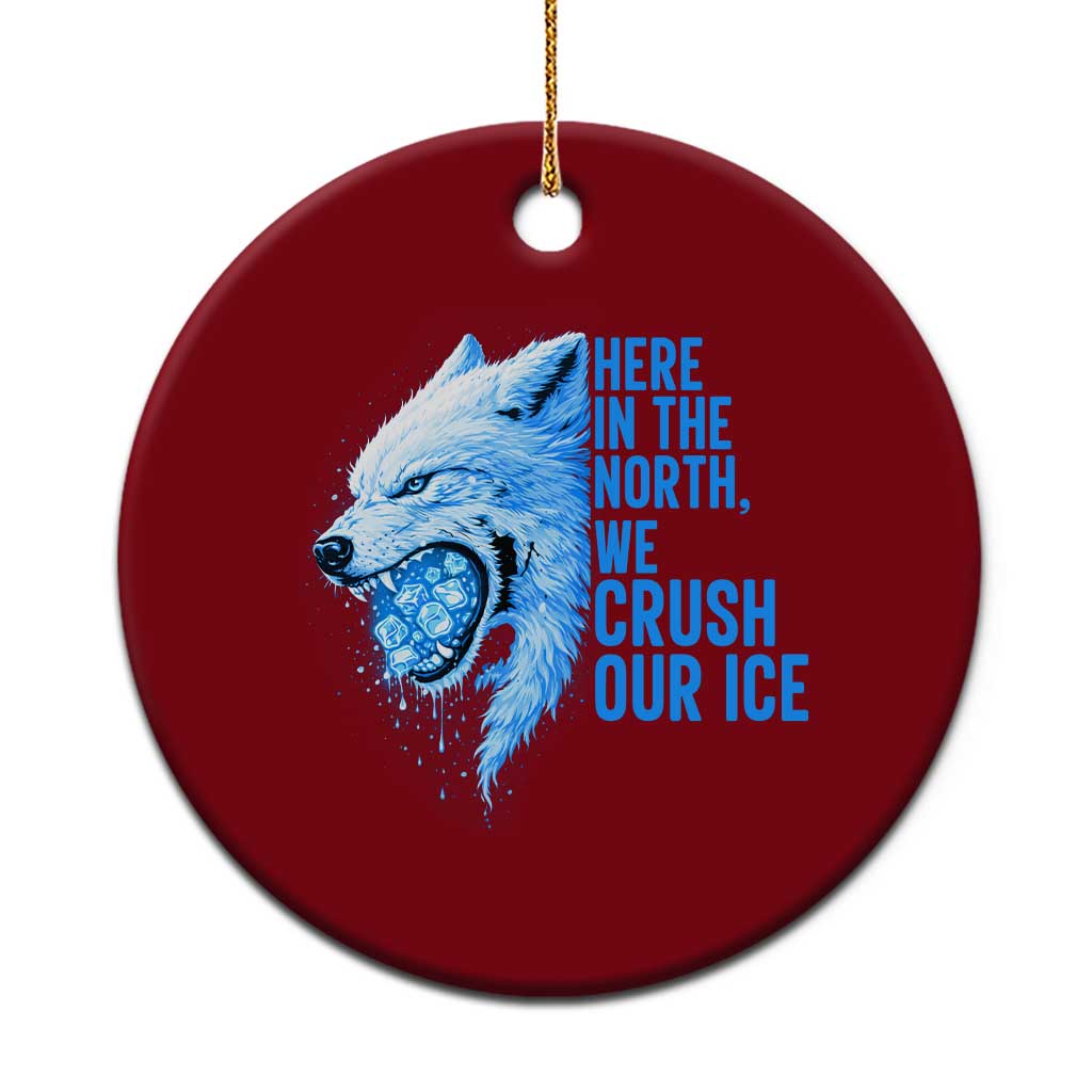Crush Ice Ceramic Ornament Wolf Human Rights Protest