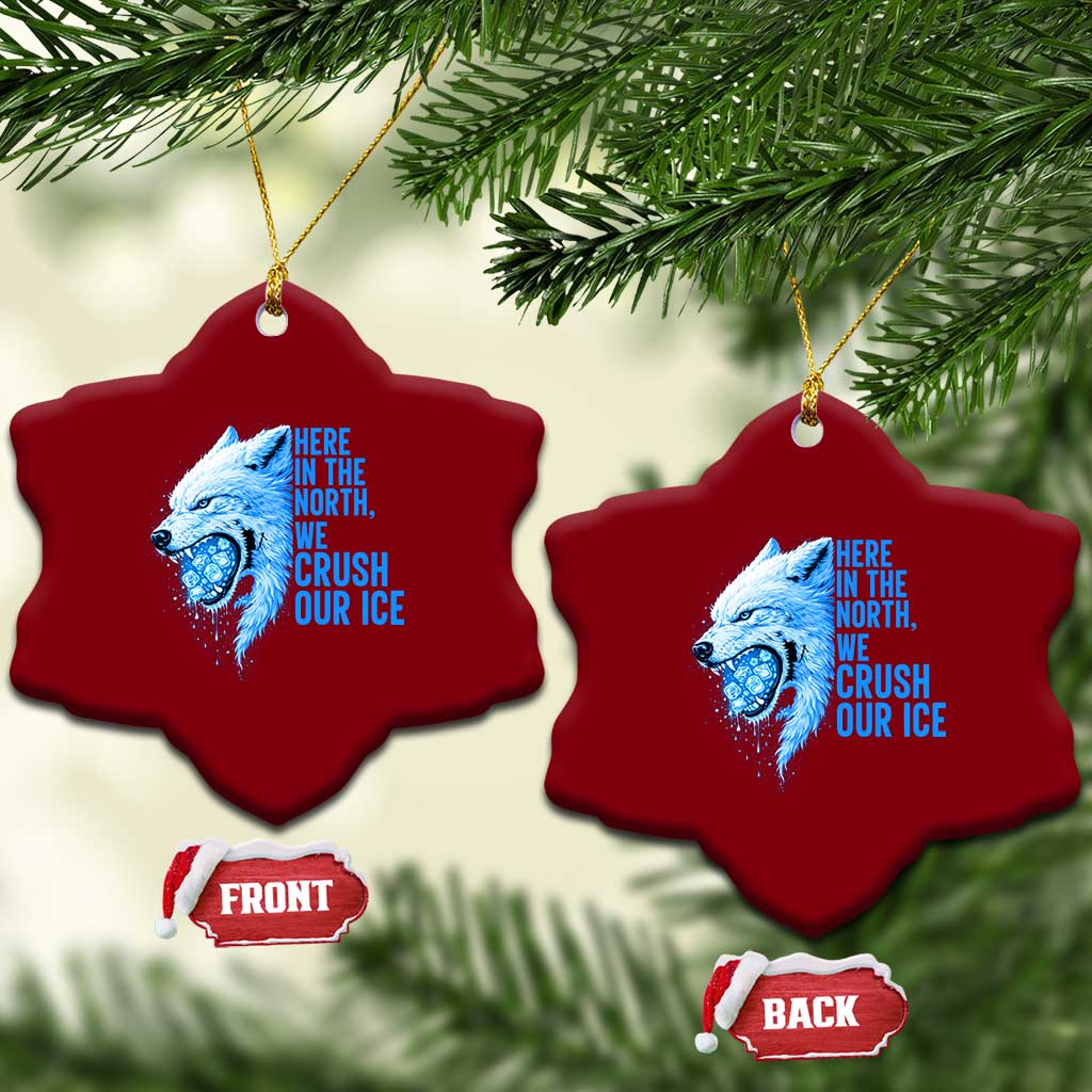 Crush Ice Ceramic Ornament Wolf Human Rights Protest