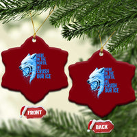 Crush Ice Ceramic Ornament Wolf Human Rights Protest