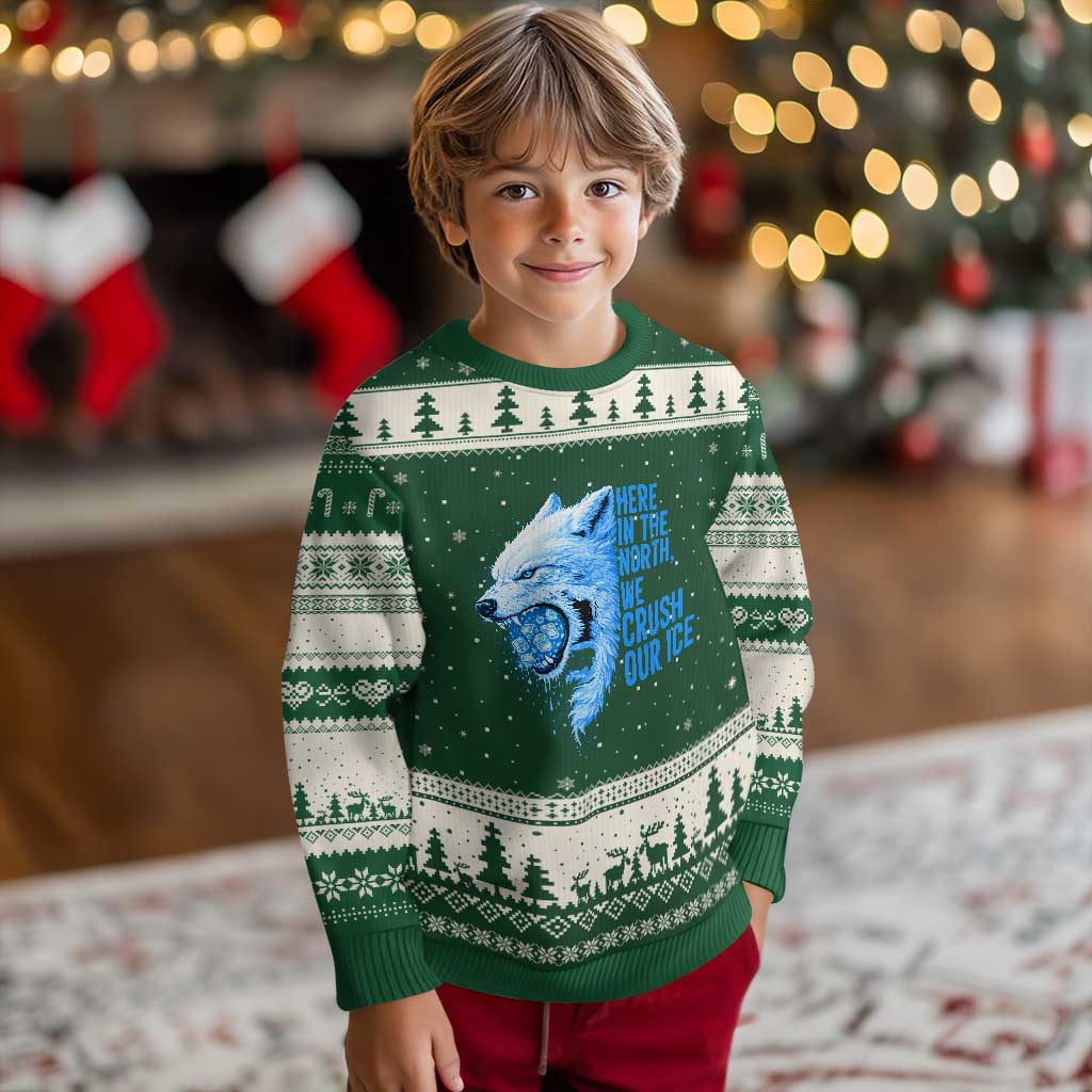 Crush Ice Ugly Christmas Sweater Wolf Human Rights Protest