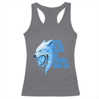 Crush Ice Racerback Tank Top Wolf Human Rights Protest