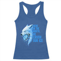Crush Ice Racerback Tank Top Wolf Human Rights Protest