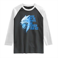 Crush Ice Raglan Shirt Wolf Human Rights Protest