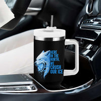 Crush Ice Tumbler With Handle Wolf Human Rights Protest
