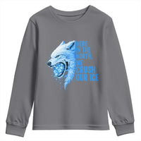Crush Ice Youth Sweatshirt Wolf Human Rights Protest