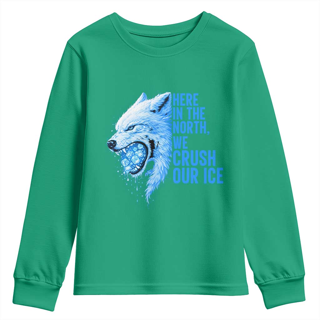 Crush Ice Youth Sweatshirt Wolf Human Rights Protest