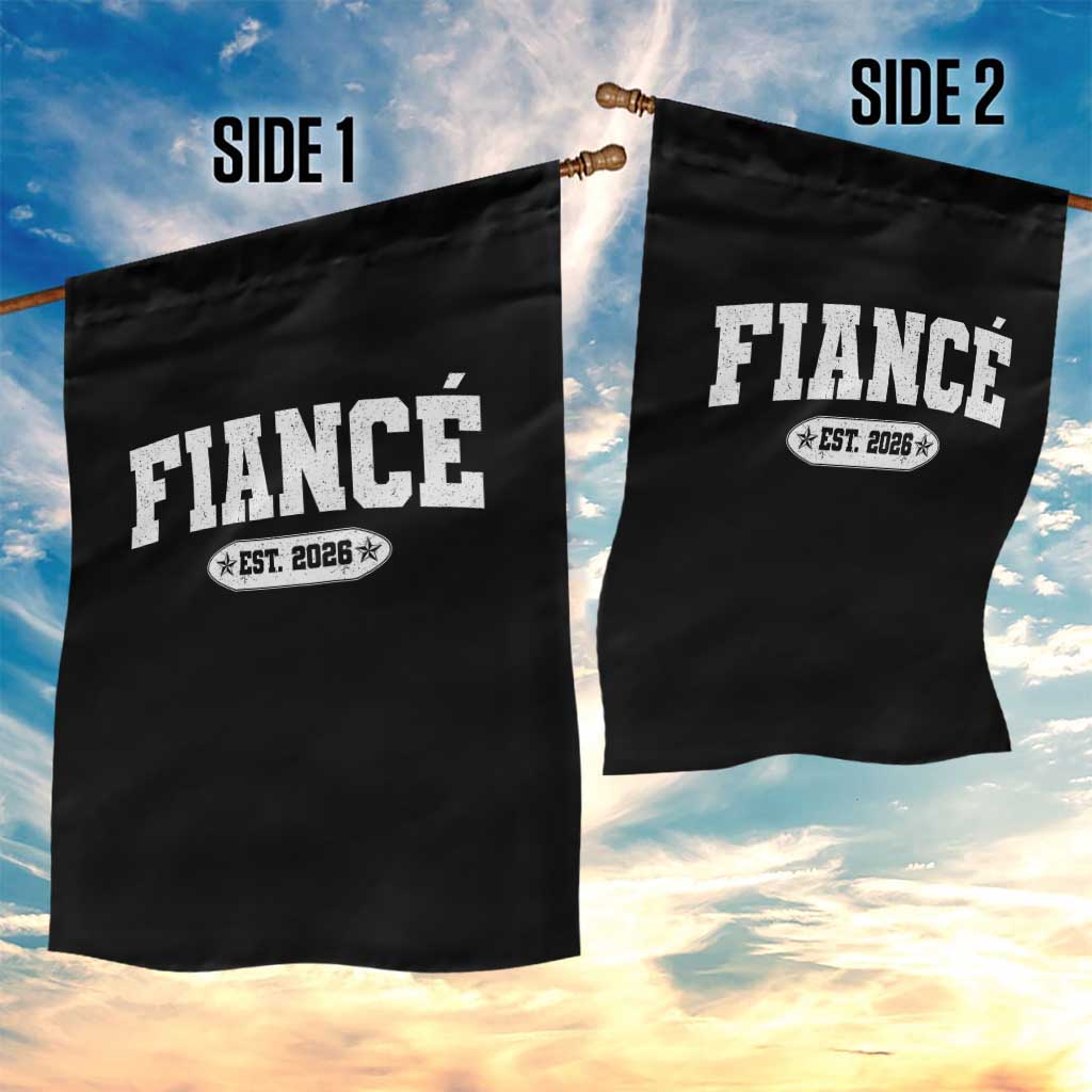 Fiance Est 2026 Garden Flag Future Mr. and Mrs. Boyfriend Engagement Gift