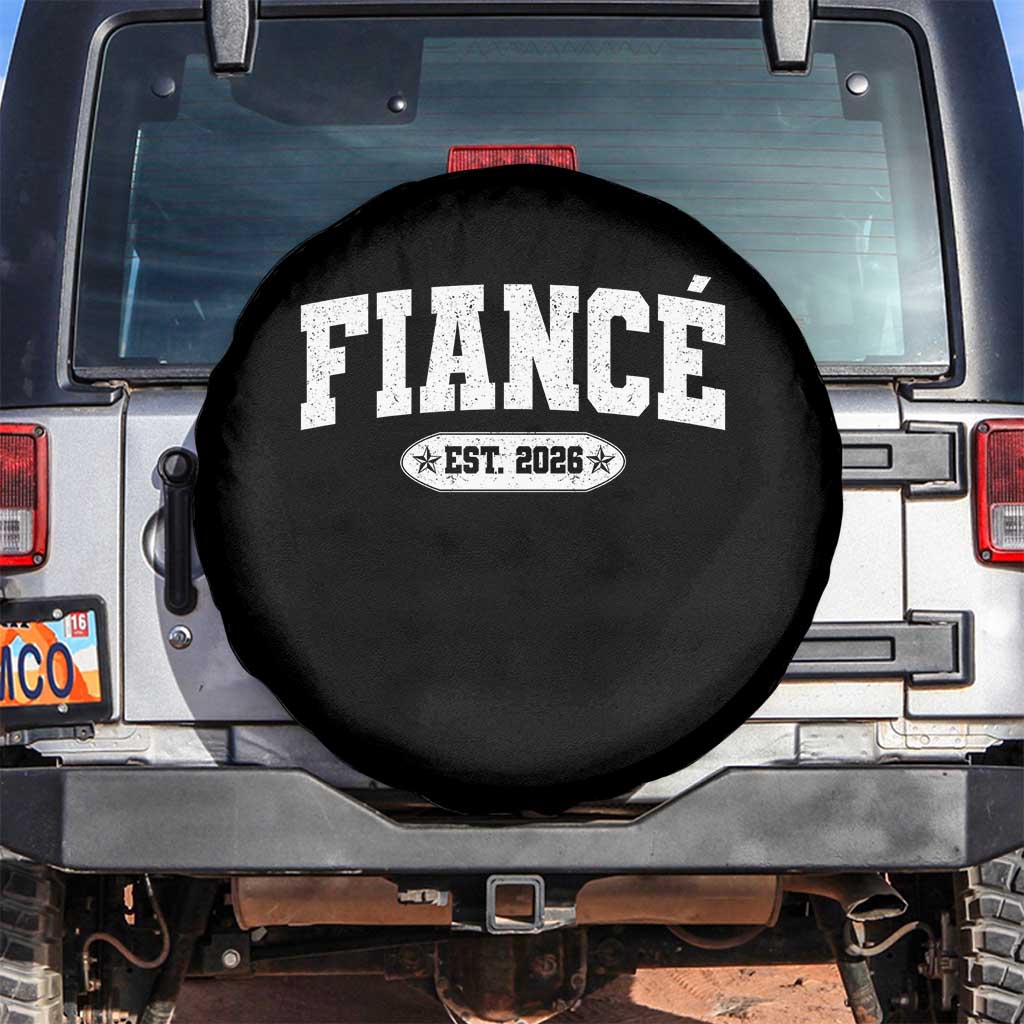 Fiance Est 2026 Spare Tire Cover Future Mr. and Mrs. Boyfriend Engagement Gift