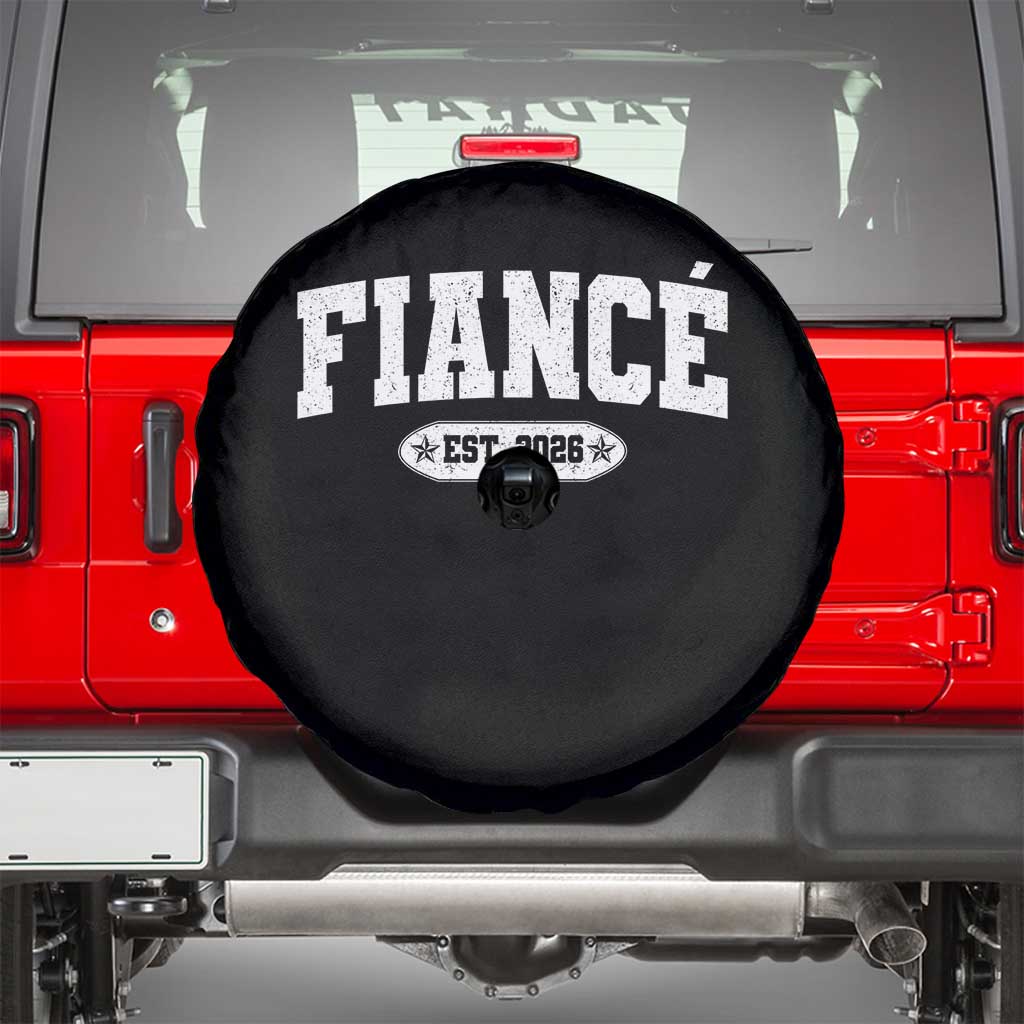 Fiance Est 2026 Spare Tire Cover Future Mr. and Mrs. Boyfriend Engagement Gift