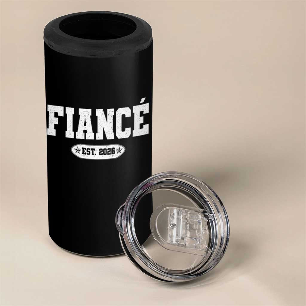 Fiance Est 2026 4 in 1 Can Cooler Tumbler Future Mr. and Mrs. Boyfriend Engagement Gift