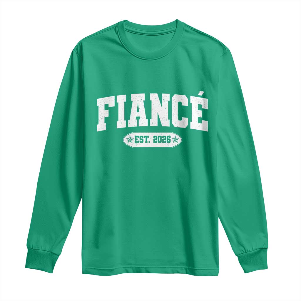 Fiance Est 2026 Long Sleeve Shirt Future Mr. and Mrs. Boyfriend Engagement Gift