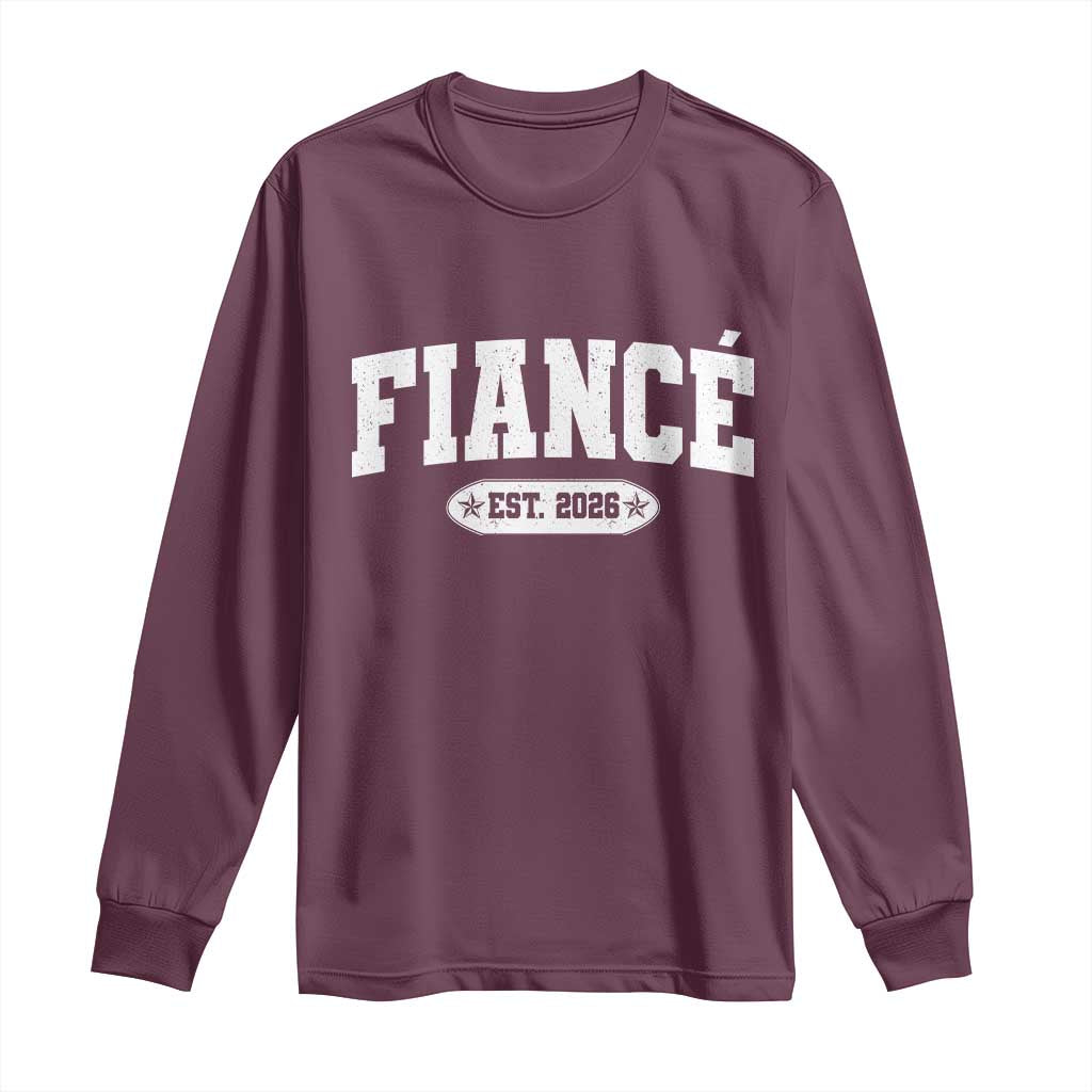 Fiance Est 2026 Long Sleeve Shirt Future Mr. and Mrs. Boyfriend Engagement Gift