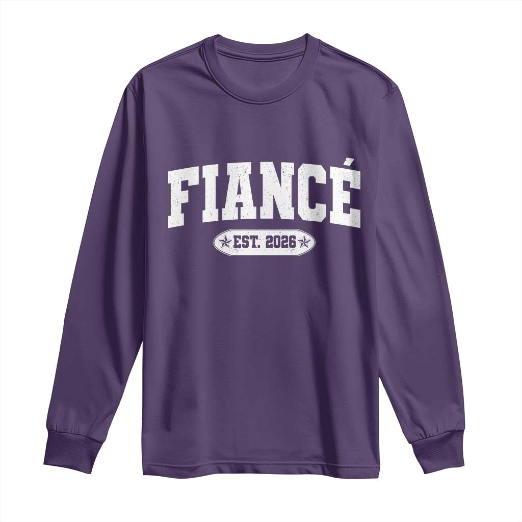 Fiance Est 2026 Long Sleeve Shirt Future Mr. and Mrs. Boyfriend Engagement Gift