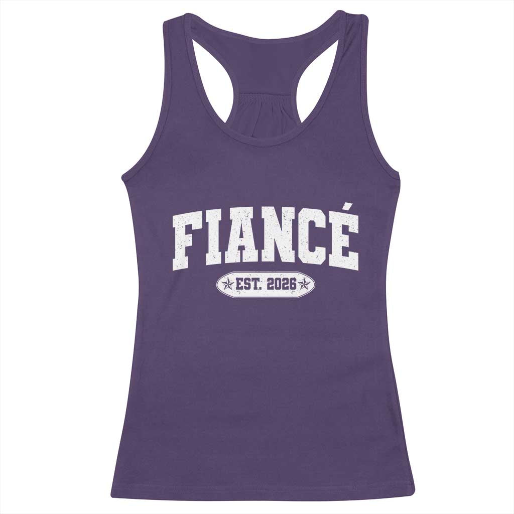 Fiance Est 2026 Racerback Tank Top Future Mr. and Mrs. Boyfriend Engagement Gift