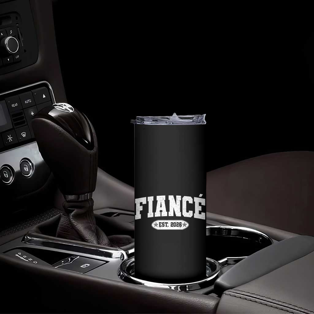 Fiance Est 2026 Skinny Tumbler Future Mr. and Mrs. Boyfriend Engagement Gift