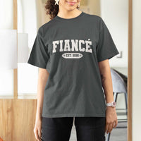 Fiance Est 2026 T Shirt For Women Future Mr. and Mrs. Boyfriend Engagement Gift