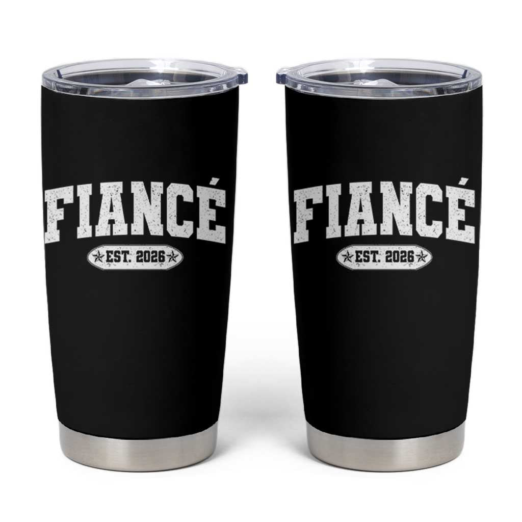 Fiance Est 2026 Tumbler Cup Future Mr. and Mrs. Boyfriend Engagement Gift