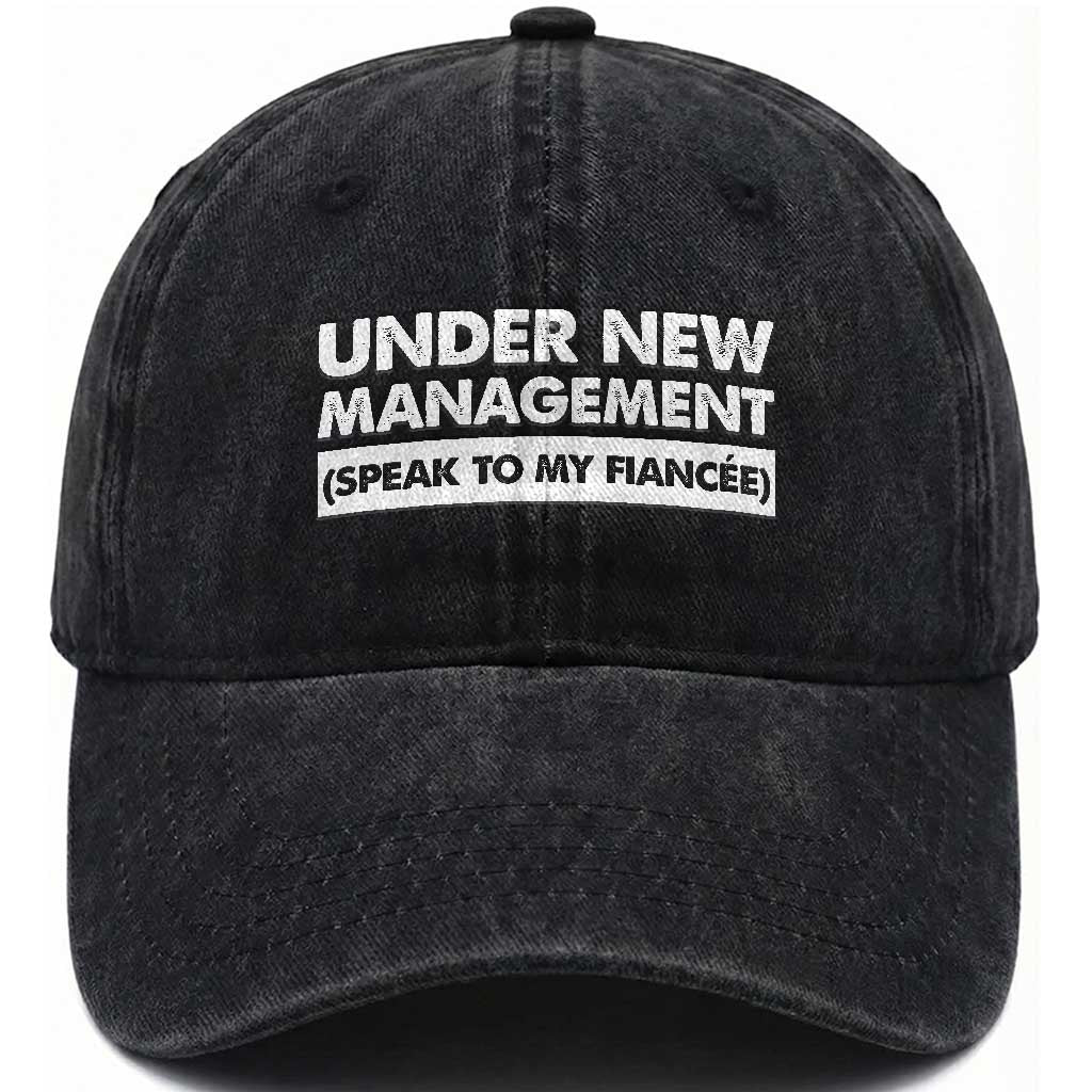 Funny Fiancé Washed Cotton Baseball Cap Engagement Gift For Fiance Bachelor Party