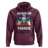 Leveled Up To Fiance Hoodie Retro Newly Engaged Gifts For Him