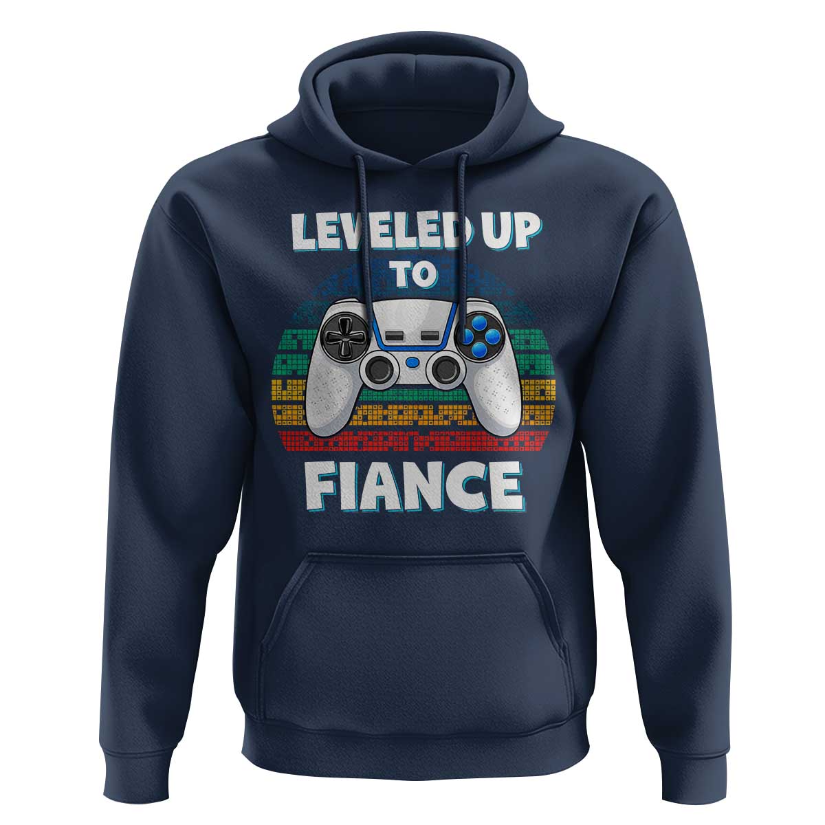 Leveled Up To Fiance Hoodie Retro Newly Engaged Gifts For Him