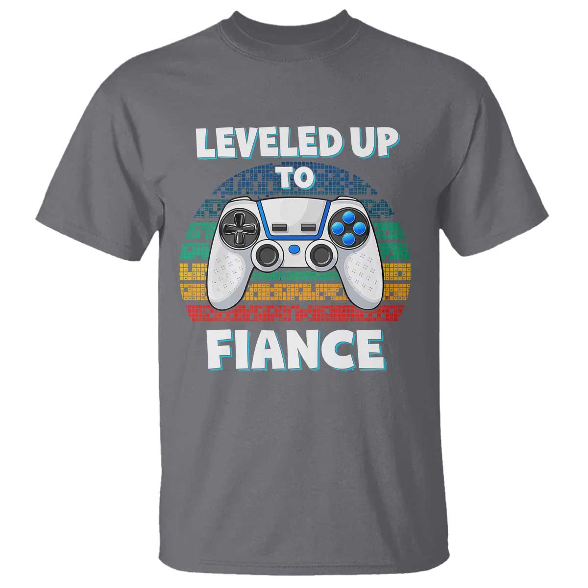 Leveled Up To Fiance T Shirt Retro Newly Engaged Gifts For Him